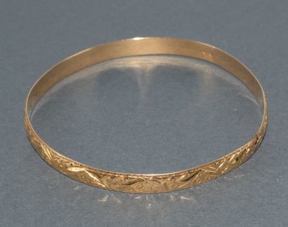 BRACELET JONC in 18k (750/°°) yellow gold,...