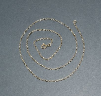 18k (750/°°) white gold chain, forçat link....