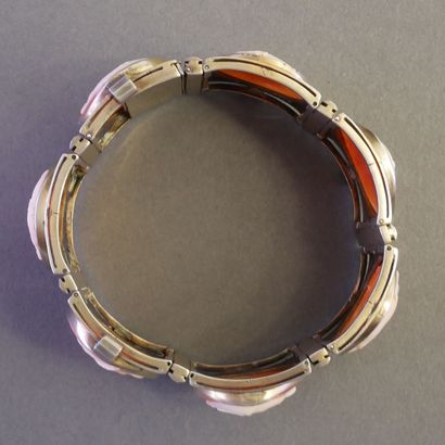 Silver (min 800/°°) BANNER BRACELET adorned...
