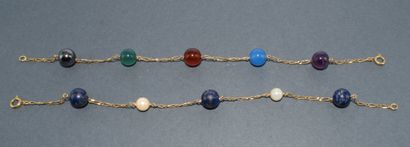 Lot de 2 BRACELETS Marseillais en or jaune...
