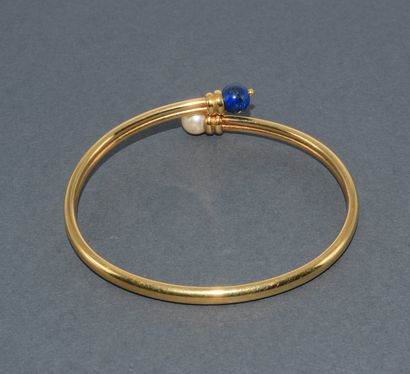 BRACELET in 18k (750/°°) yellow gold, open,...