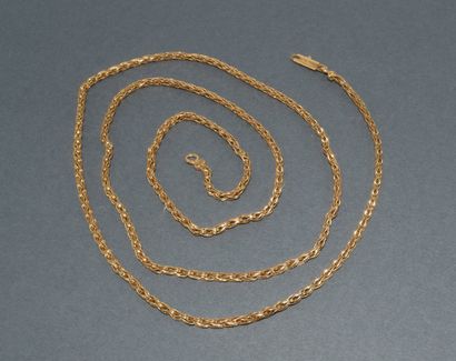 SAUTOIR in 18k (750/°°) yellow gold, rope...
