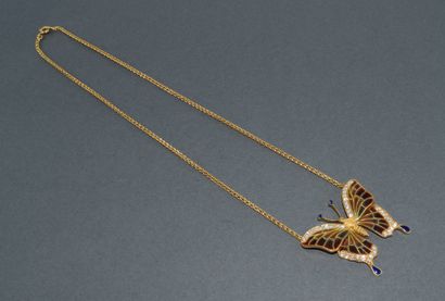 COLLAR in 18k (750/°°) yellow gold signed...