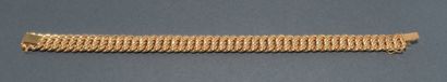BRACELET in 18k (750/°°) yellow gold, American...