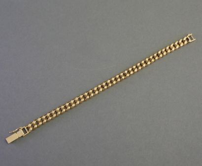 GOURMETTE BRACELET in 18k (750/°°) yellow...
