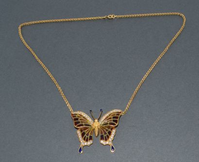 COLLAR in 18k (750/°°) yellow gold signed...