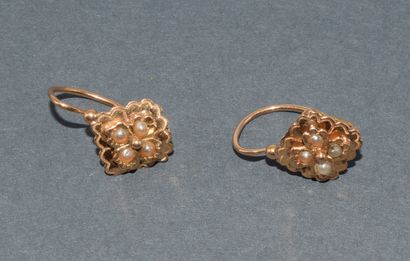 PAIR OF DORMEUSES in 18k (750/°°) yellow...