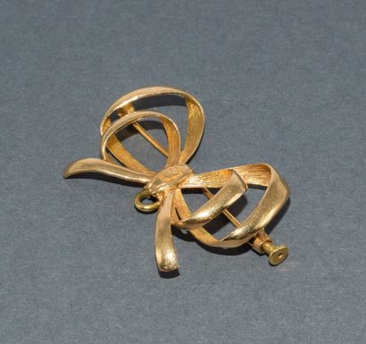18k (750/°°) yellow gold NŒUD brooch, transformation...