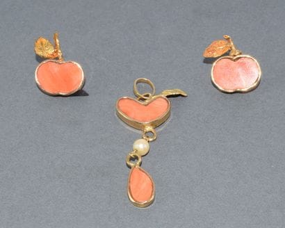 18k (750/°°) yellow gold SET consisting of...