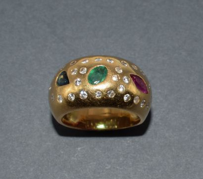 JONC RING in 18k (750/°°) white gold set...