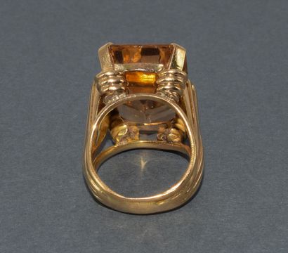 IMPORTANT COCKTAIL RING in 18k (750/°°) pink...