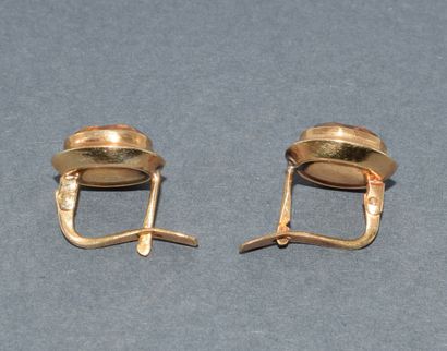 PAIR OF DORMEUSES in 18k (750/°°) yellow...