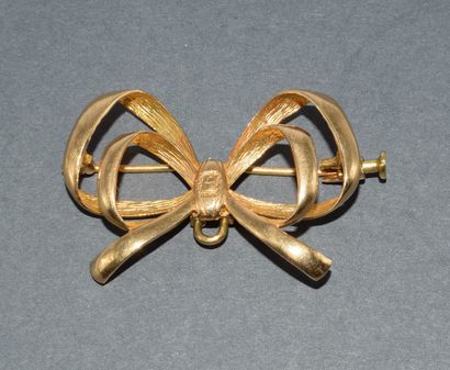 18k (750/°°) yellow gold NŒUD brooch, transformation...