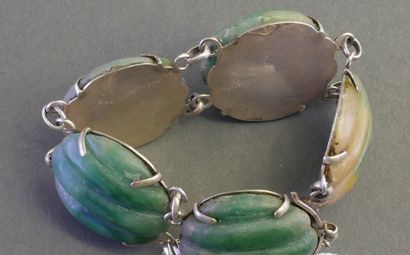 ARTICULATED BRACELET in silver (min 800/°°)...