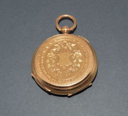 18k (750/°°) yellow gold GOUSSET WATCH, 24h,...