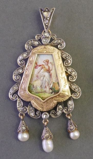 ANCIENT 18k (750/°°) gold and silver (min...