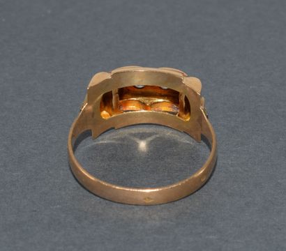 TANK ring in 18k (750/°°) yellow gold, Pont...