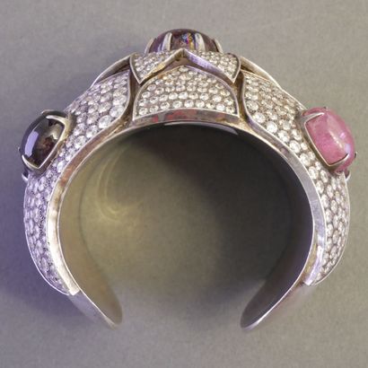 IMPORTANT MANCHETTE BRACELET in silver (925/°°)...