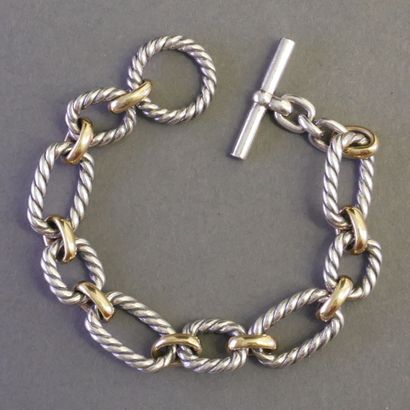 DAVID YURMAN
BRACELET GOURMETTE en argent...