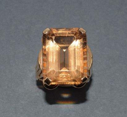 IMPORTANT COCKTAIL RING in 18k (750/°°) pink...