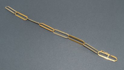 BRACELET in 18k (750/°°) yellow and white...