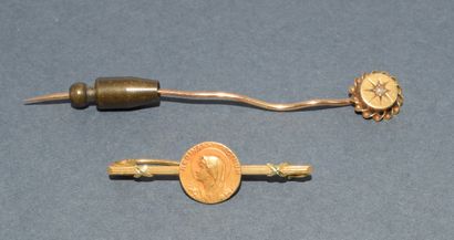 LOT in 18k (750/°°) yellow gold consisting...