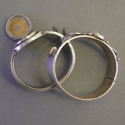 LOT OF TWO ANCIENT silver BRACELETS (min...