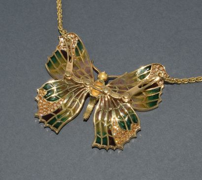 COLLAR in 18k (750/°°) yellow gold signed...