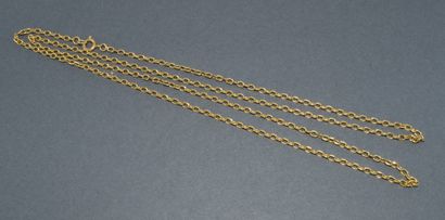 18k (750/°°) yellow gold CHAIN, oval forçat...