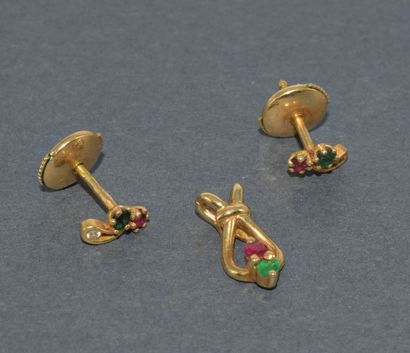 LOT in 18k (750/°°) yellow gold consisting...