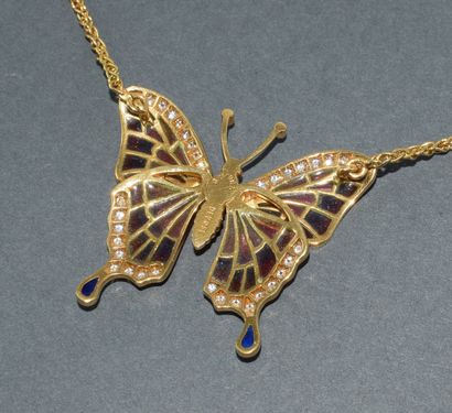 COLLAR in 18k (750/°°) yellow gold signed...