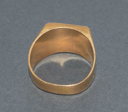 HORSE RING in 18k (750/°°) yellow gold, men's...
