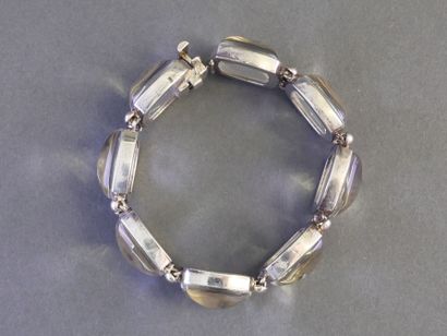 BACCARAT
Articulated bracelet in silver (925/°°),...