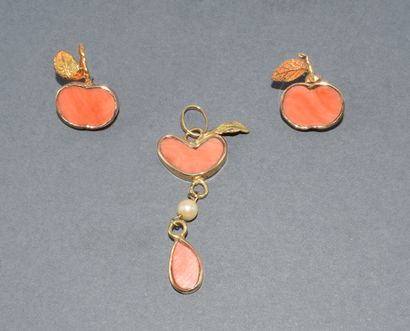 18k (750/°°) yellow gold SET consisting of...