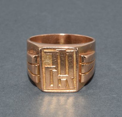 CHEVALIER in 18k (750/°°) yellow gold, men's...