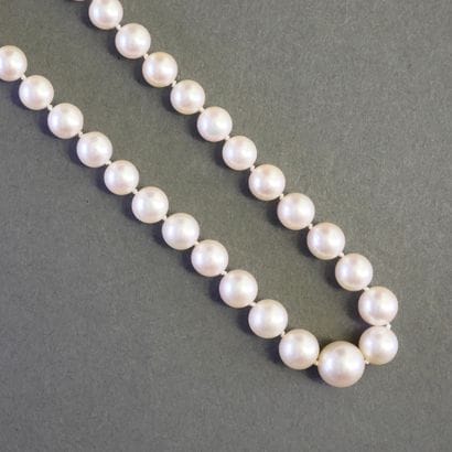 COLLIER composé de 67 perles de culture Akoya...
