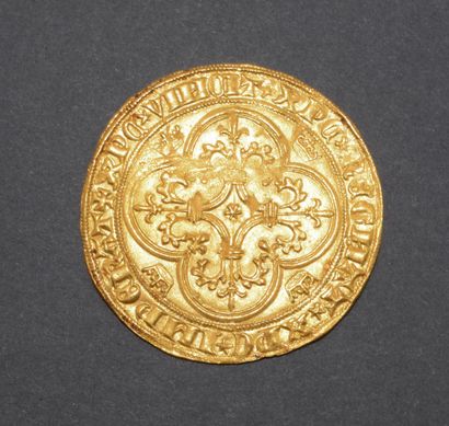 Fine gold coin
(CHARLES VI: Gold shield bearing...