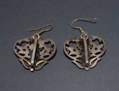 Paire de BOUCLES D'OREILLES Art Nouveau en...