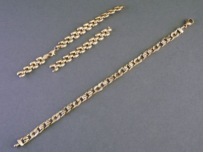 18k yellow gold (750/°°) bracelet with flat...