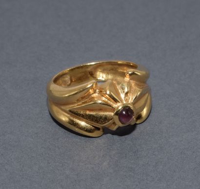 BAGUE de petit doigt en or jaune 18K (750/°°)...