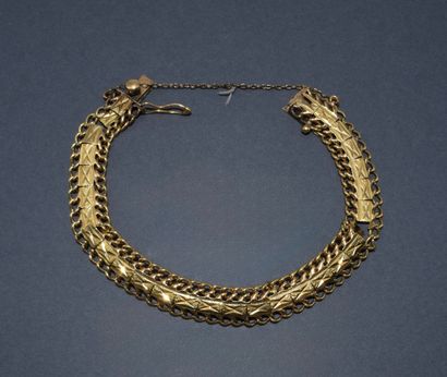 BRACELET en or jaune 18K (750/°°) maille...
