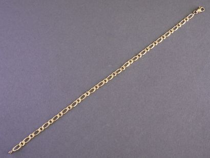 18k yellow gold (750/°°) bracelet with flat...