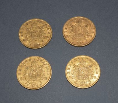 FOUR 20-franc gold coins.
Total weight: 25.71...