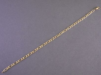 18k yellow gold (750/°°) bracelet with flat...