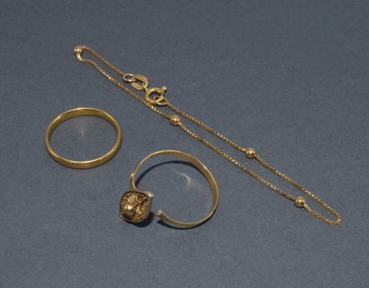 Gold set consisting of a BRACELET featuring...