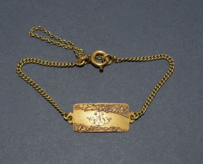 GOURMETTE en or jaune 18K (750/°°) modèle...