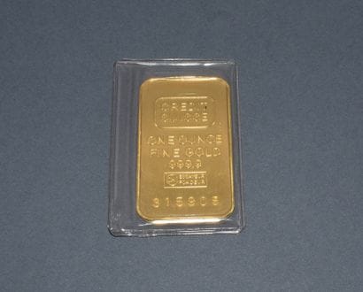1 OUNCE of 999/°° gold in blister pack No....