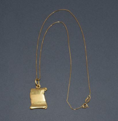 ENSEMBLE en or jaune 18K (750/°°), composé...