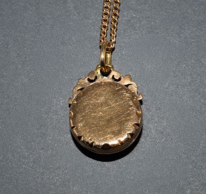 CHAINE en or jaune 18K (750/°°) maille gourmette,...