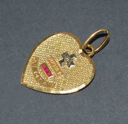 PENDENTIF en or jaune 18K (750/°°) signé...